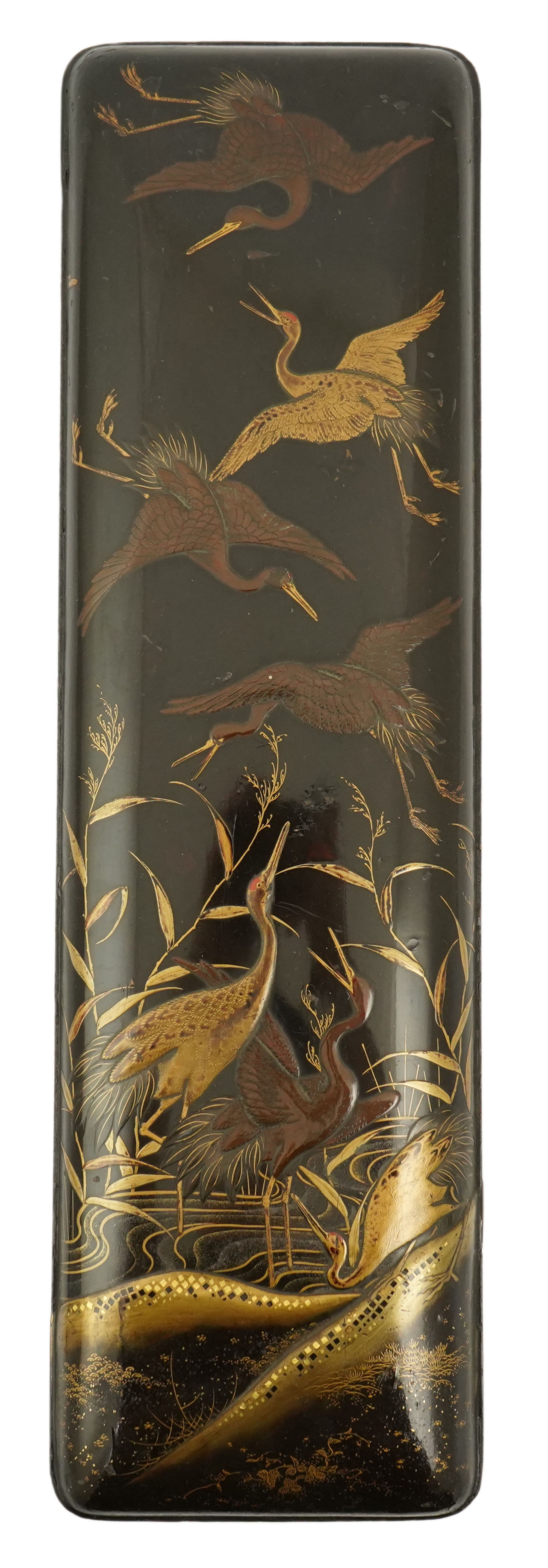 A Japanese lacquer fubako (letter box), Edo period